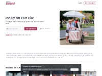 Affordable Ice Cream Cart Hire | Get Fast Quotes   Book Today