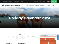 Holiday Calendar - ADMEC Multimedia Institute