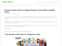 5 Amazon Online Jobs For Students to Earn $100 A day(With Video)