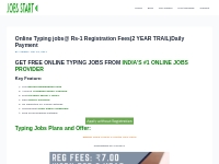 Online Typing jobs @Rs-1 Registration Fees 2 YEAR TRAIL Daily Payout