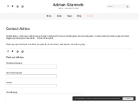 Contact Adrian - Adrian Sturrock