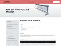 RMT-2000 MANUAL PAPER TRIMMER  Advertising Equipment Materials UAE