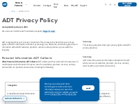 ADT Security Privacy Policy - ADT Security Services