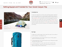 Rafting Equipment for Grand Canyon Trip  Advantage
