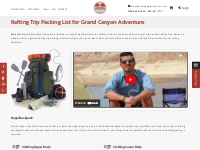 Grand Canyon Rafting Trip Packing List  Clothing Gear  More