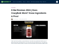 D Bal Reviews 2024 | Does CrazyBulk Work? Ingredients   Pros