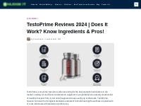 TestoPrime Reviews 2024 | Does It Work? Know Pros !