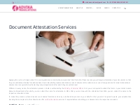 Attestation Services In India - Advika Translations