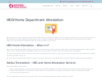 HRD/Home Department Attestation - Advika Translations