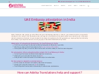 UAE Embassy Attestation In India - Advika Translations
