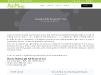 Google Ads Keyword Tool - Adv Media