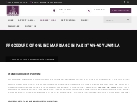 Procedure of online marriage in Pakistan-Adv Jamila -