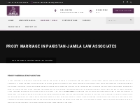 Proxy Marriage in Pakistan-Jamila Law Associates -