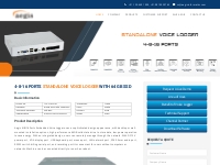 16 Port Standalone Voice Logger with 64GB SSD | 8 Port Standalone Call
