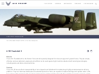   	A-10C Thunderbolt II > Air Force > Fact Sheet Display