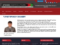 Turkey Branch Country Manager | AFGHAN LOGISTICS