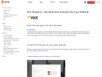 Wix Analytics - Get Real-time analytics for your Website