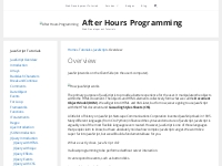 JavaScript Tutorial and Overview - After Hours Programming