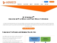 Agnisys IDS-Validate: Efficient Validation Automation