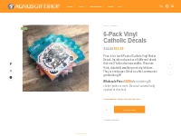 6-Pack Vinyl Catholic Decals   Agnus Giftshop