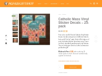 Catholic Mass Vinyl Sticker Decals   25-pack   Agnus Giftshop