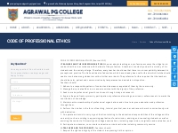 Code of Professional Ethics - Agrawal PG College