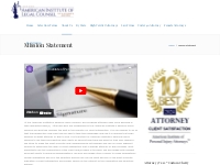 Mission Statement - American Institute Of Personal Injury AttorneysAme