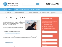 Air Conditioning Installation Nationwide   AirCon.co.uk