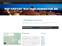 Bloomington Airport Taxi Service - Airport Taxi Minneapolis MN