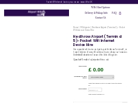 Heathrow Airport Wifi rental - Terminal 5 collection -London