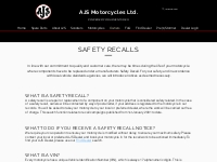AJS Motorcycles Ltd. (UK) | Recalls