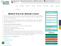 Medical Visa from Ethiopia to India