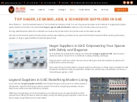 Best Hager, Legrand, ABB, Schneider Suppliers   Stockists in UAE - Al 