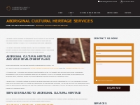 Aboriginal Cultural Heritage Assessment   Services - ALASSOC
