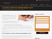 CHMP — Cultural Heritage Management Planning - ALASSOC