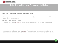 Debt Collection and Recovery in Dubai
