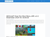 DEVILAJIT Free Fire Mod Menu APK v2.0 Download 2024 for Android