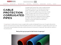 Cable Protection Corrugated Pipes - Pipe   Fittings Here