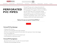 Perforated PVC Pipes - Pipe   Fittings Here