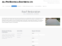 Roof Restoration - All Pro Roofing   SheetMetal Ltd. | All Pro Roofing