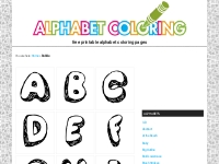 Bubble   Alphabet Coloring