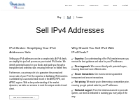 Sell IPv4 Addresses | IPv4.deals