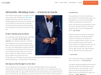 Affordable Wedding Suits - A Selection Guide - AlphaSuit
