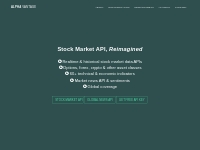 Free Stock APIs in JSON & Excel | Alpha Vantage