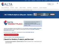 ALTA - ALTA Marketplace (Buyers Guide)
