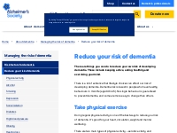 Reduce your risk of dementia | Alzheimer s Society