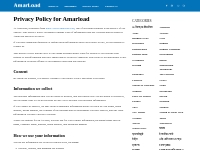 Privacy Policy for Amarload - AmarLoad.Com