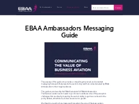 Messaging Guide | EBAA Ambassador