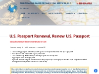 U.S. Passport Renewal - Ambassador Passport and Visa Services
