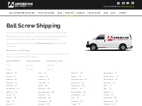 Shipping | American Ball Screw Repair